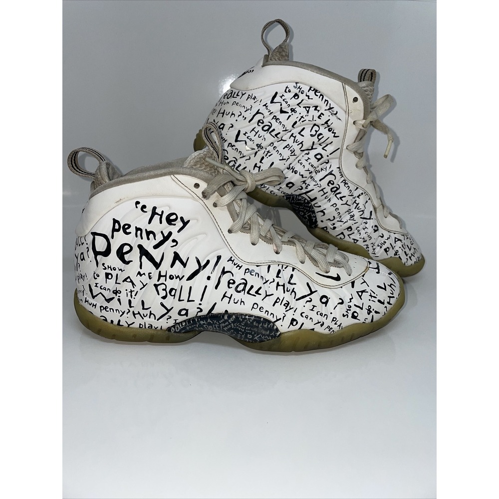 Nike Little Posite One (GS) 'Hey Penny' White Black 723946‎ 101 Size 5.5y